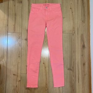 J Brand High-Rise Skinny Coral